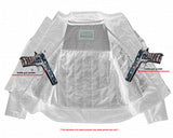 Men's Textile Scooter Style Jacket w/ Reflective Skulls