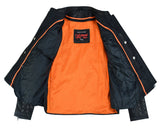 Women's Stylish Jacket with Grommet and Lacing Accents