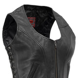 Raven Women's Motorcycle Leather Vest