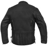 Men's Premium Vented Motorcycle Jacket – Side Laces
