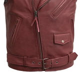 Roller - Men's Motorcycle Leather Vest