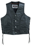 Rustler Men's Leather Motorcycle Vest