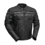 Savage Skulls Men's Motorcycle Leather Jacket