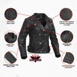 Shadow Queen Women's Black Fashion Leather Jacket