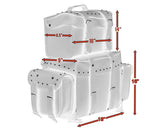 Leather Black PVC Large 4 Piece Motorcycle Touring Tail Bag wi