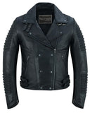 Shadow Queen Women's Black Fashion Leather Jacket