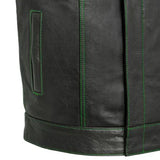 The Cut Men's Motorcycle Leather Vest, Multiple Color Options