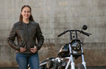 Trickster Womens Motorcycle Leather Jacket