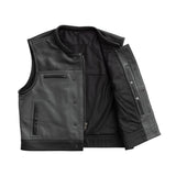 V-Twin Visionary Battleship Perforated Leather Vest