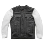 Vincent Men's Cafe Style Leather Jacket