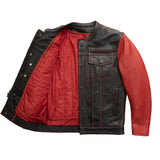 Vincent Men's Cafe Style Leather Jacket