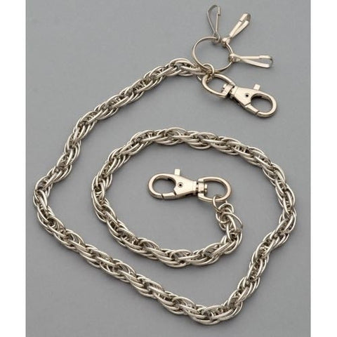 WC-1113 Chrome Wallet Chain with multiple links, 30 inches long