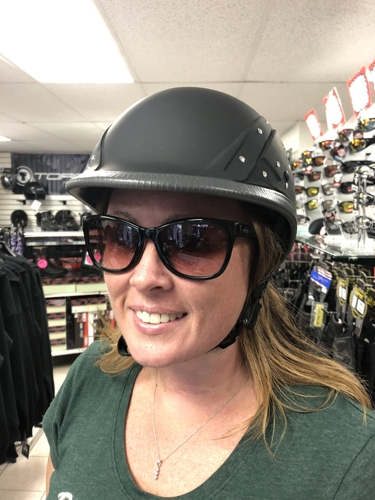 BADASS Diamonds in the Ruff Smallest DOT Certified Motorcycle Helmet – Route 32 Riding Gear