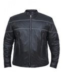 Free Scoot Black & Grey Soft Leather Jacket