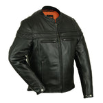 Sporty Leather Jacket Mens