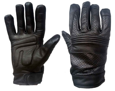 Men's Soft Knuckle Leather Perforated Leather Gloves