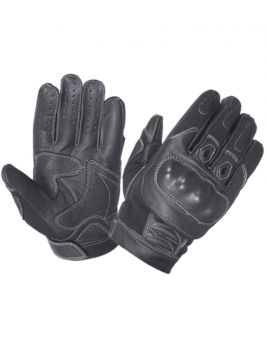 Leather & Mesh Full Finger Glove