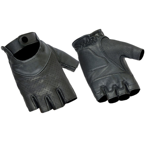 Perforated Fingerless Glove Womens