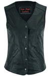 DS204 Women's Stylish Longer Body &frac34; Vest - Plain Sides