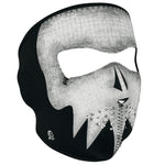 WNFM081G ZAN® Full Mask- Neoprene- Gray Skull, Glow in the Dark