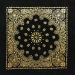 BD2520 Black Gold Metalic Paisley