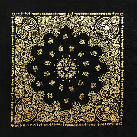 BD2520 Black Gold Metalic Paisley