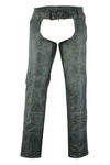 DS413 Unisex Double Deep Pocket Thermal Lined Chaps - GRAY