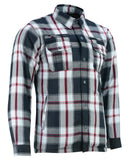 Armored Flannel Shirt - Black, White & Red