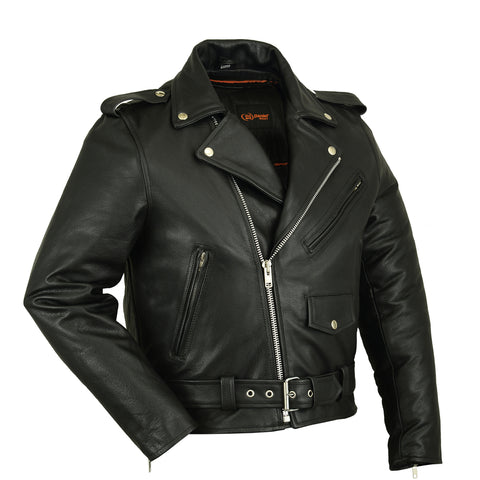 Classic MC Leather Jacket (Plain side)