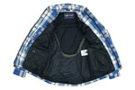 Armored Flannel Shirt - Blue, White & Maroon