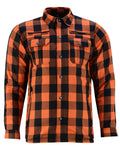 Armored Flannel Shirt - Orange& Black