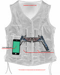 DS206 Women's Stylish Longer Body &frac34; Vest - Side Laces