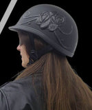 BADASS Rose Tattoo Smallest DOT Certified Motorcycle Helmet