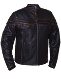 Antique Brown distressed Leather Jacket