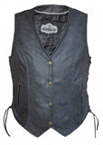 Slate Grey Womens Traditional Side Laced Vest