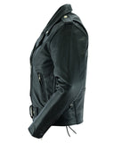 Women's Classic Side Lace Police Style M/C Jacket